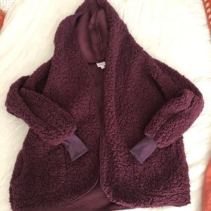 Hooded “teddy bear” jacket